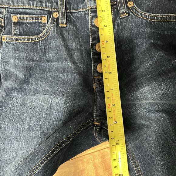 J Crew Jeans Size 24 Mid Rise Flare Crop Button Fly All Day Stretch Casual Denim - Picture 7 of 8